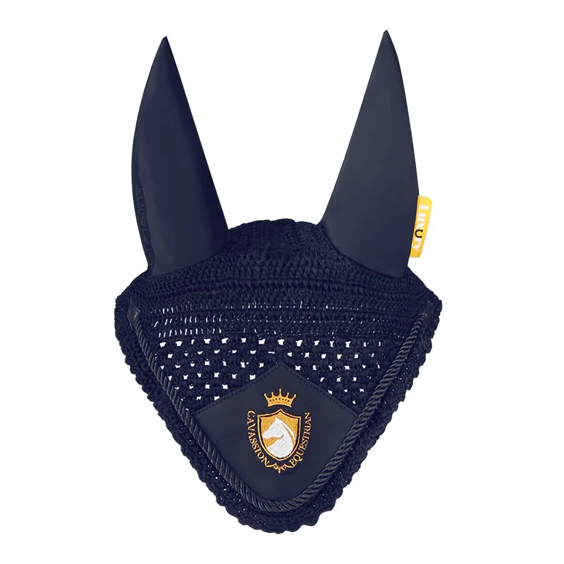 Horse Ear Cover – Embroidered Fly & Wind Protection Mask for Equestrian Use