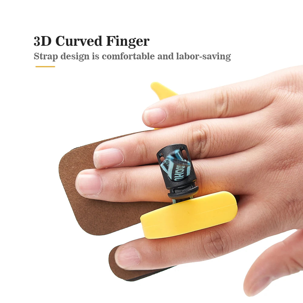 1PC Archery Finger Tab Guard – Leather Finger Protection for Beginners & Children