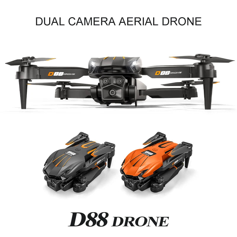 Foldable 8K Drone with Dual Camera and Optical Flow for Aerial Photography