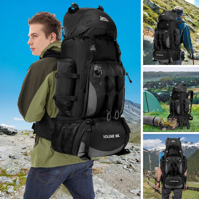 90L Waterproof Hiking Backpack for Camping, Trekking and Outdoor Travel