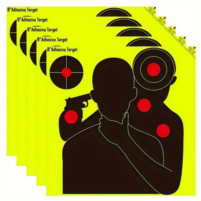 Splatter Shooting Target Stickers (8 Inch) – High Visibility Practice Aiming Stickers