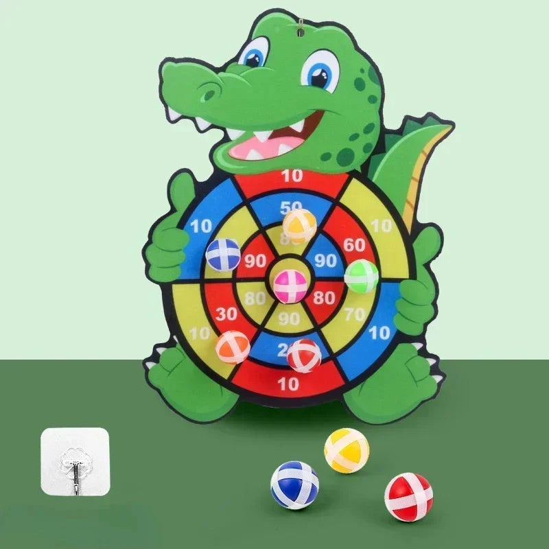 Educational dart board game – Safe indoor and outdoor play for kids with sticky balls