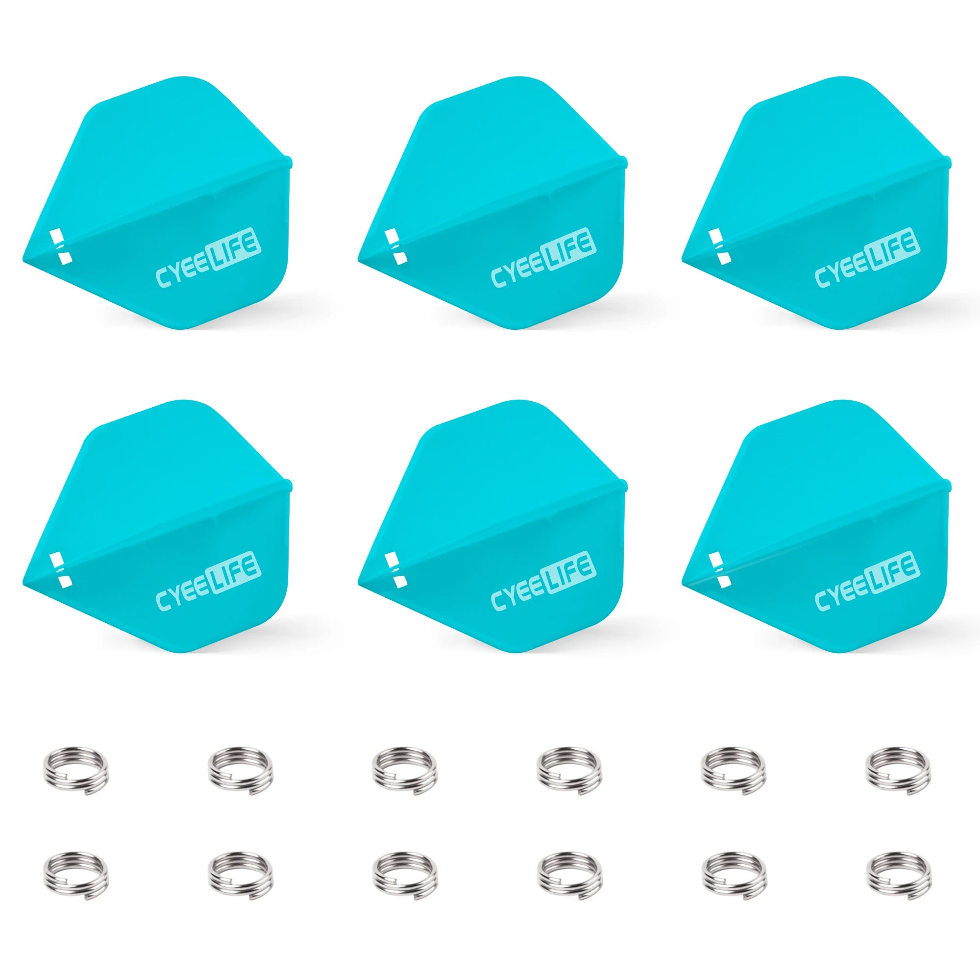 6PCS Standard Dart Flights + 12PCS Spring Dart Accessory Set – Durable & Anti-Fall