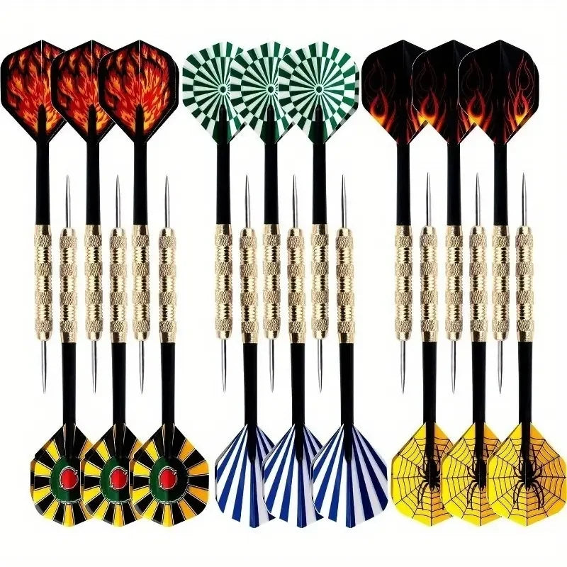 18 pcs professional dart set – Steel tip darts for training and competition
