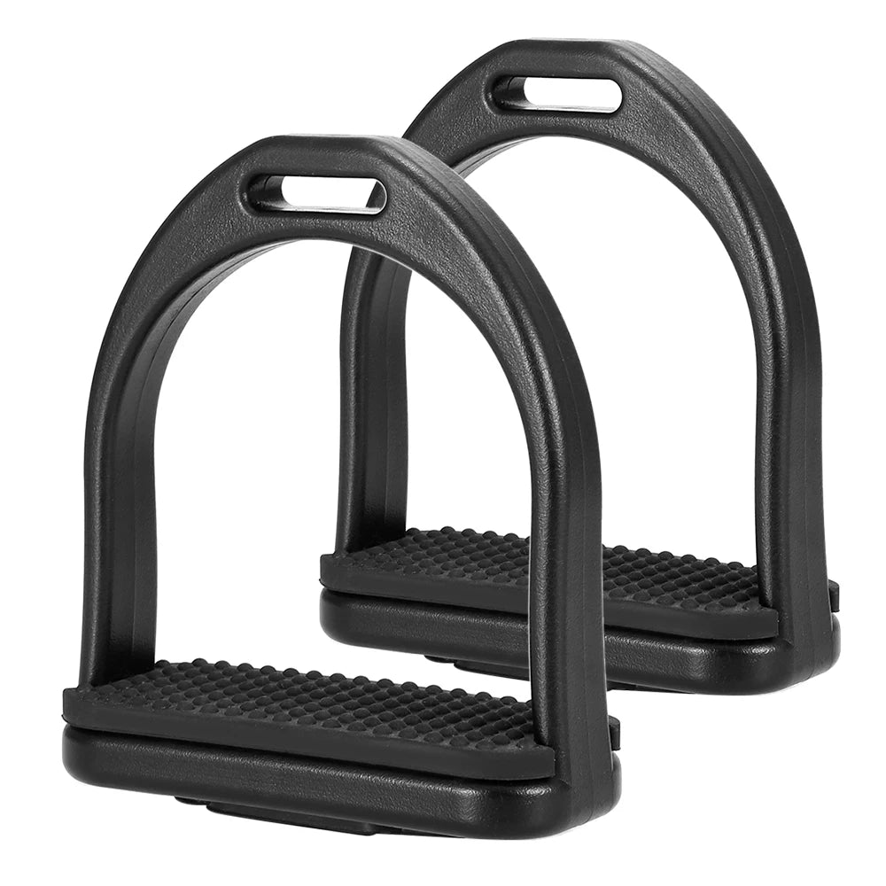Horse Riding Stirrups – Super Lightweight Anti-Skid Plastic Saddle Pedals for Equestrian Safety