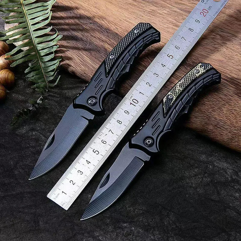 Portable Stainless Steel Folding Camping Knife – Non-Slip High Hardness Outdoor Tool