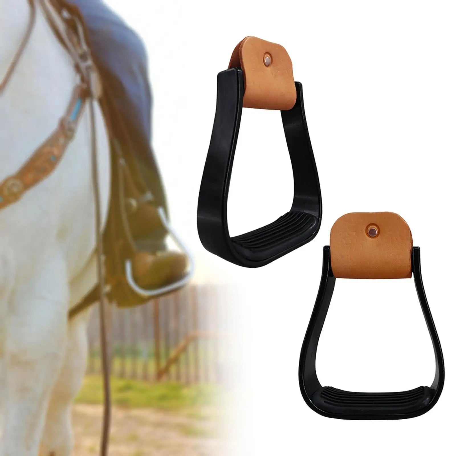 Vintage Style Nonslip Horse Stirrups for Equestrian Riding and Training
