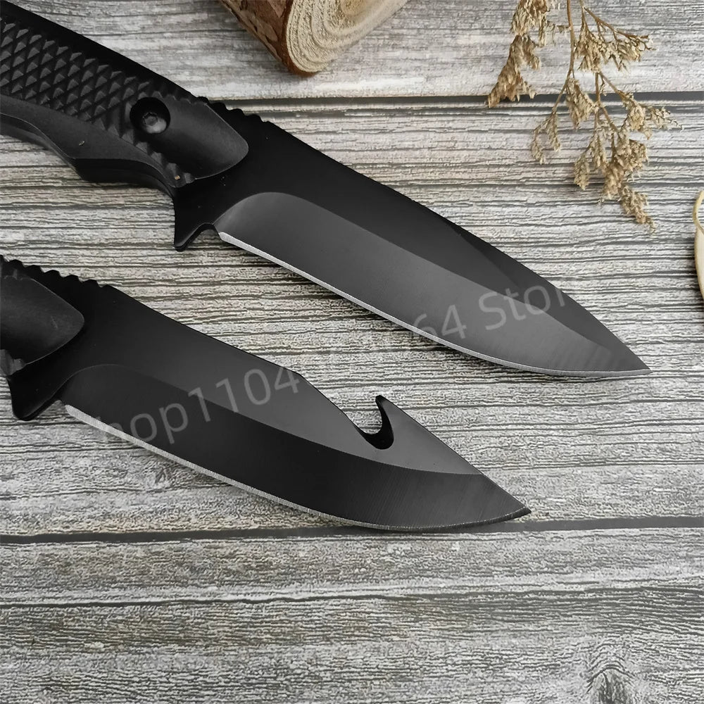 Fixed Blade Tactical Knife, 5CR13MOV Stainless Steel Hunting Survival Knife, ABS Handle Tactical