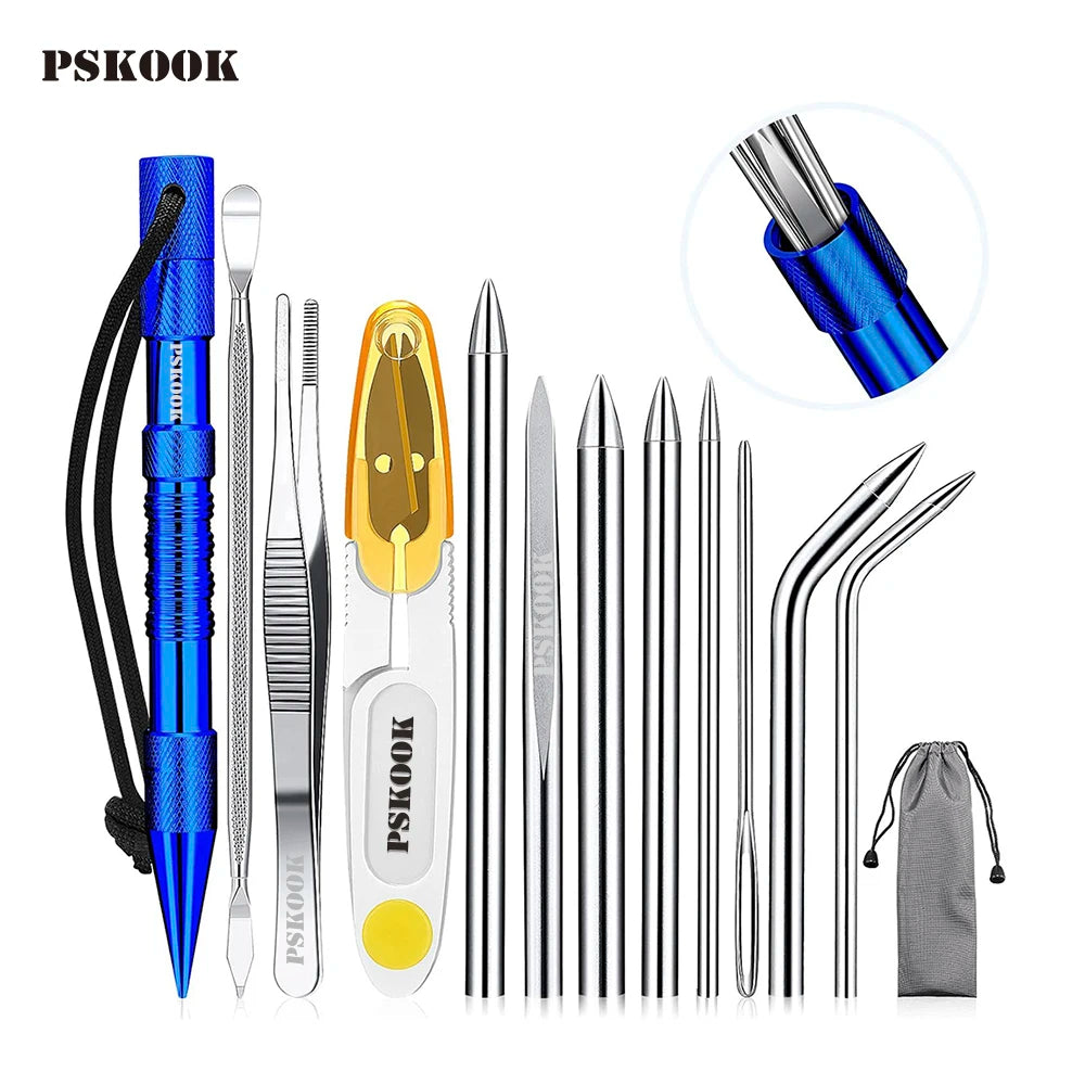 Marlinspike Paracord Needle Set – Stainless Steel Knotter Tools for Lacing & Stitching DIY Projects