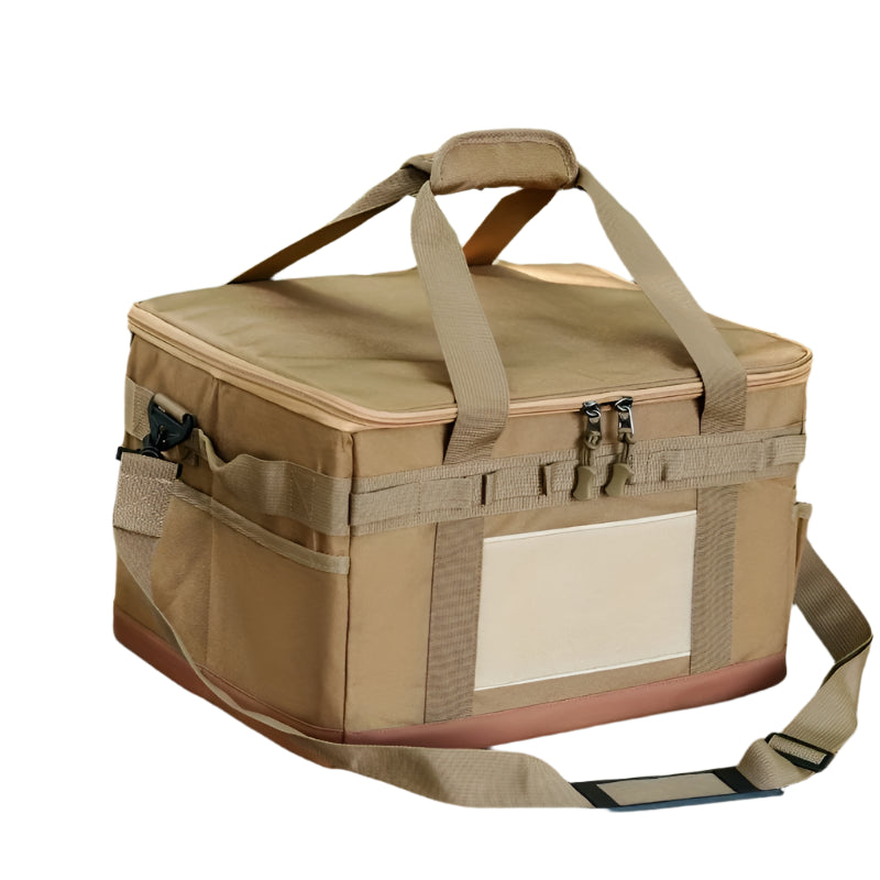 30L/45L Collapsible Camping Storage Bag with Waterproof Base & Adjustable Dividers