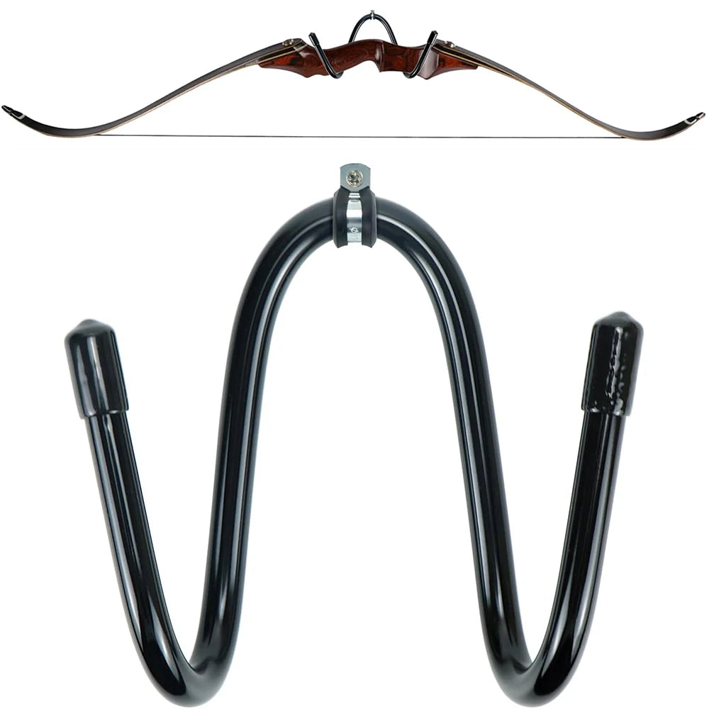 Flexible Bow Hanger Display – Wall Mount Archery Rack with Rubber Protection