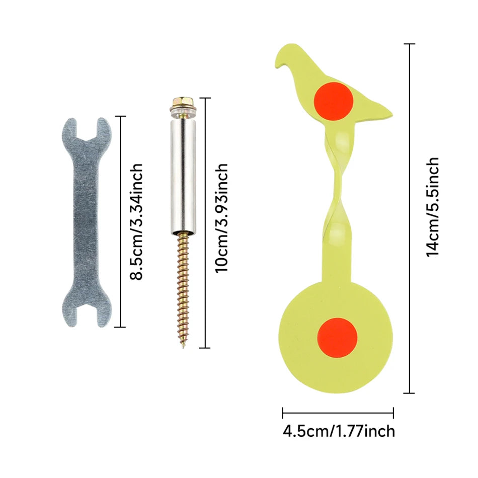 Rotating Bird-Shaped Metal Target, Stainless Steel Spinner for Shooting, Outdoor, Air Gun, Shooting