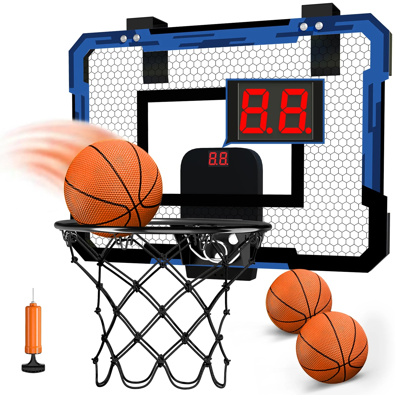 Mini Basketball Hoop Set – Foldable Wall-Mount Toy for Kids Ages 3+ Indoor/Outdoor