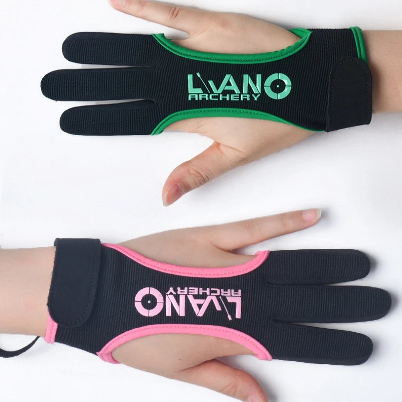 Archery Finger Guard Gloves, 3-Finger Protective Glove for Shooting & Hunting