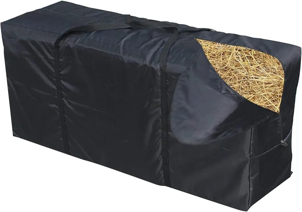 Waterproof Hay Bale Bag with Handles for Horses, Cattle & Livestock