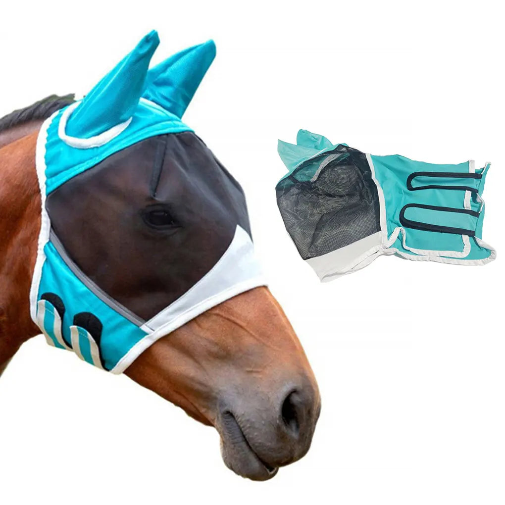 Professional Grade Horse Fly Mask – Adjustable, Breathable Mesh Mask for Comfortable Fly Protection
