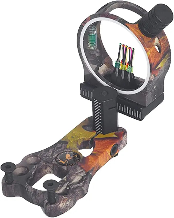 5 Pin Bow Sight with LED Light and 0.029" Fibre Optics for Compound Bows