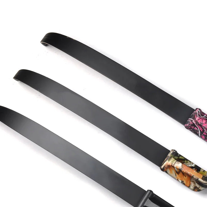 56" traditional-style recurve bow with metal riser – 30–50lbs draw weight