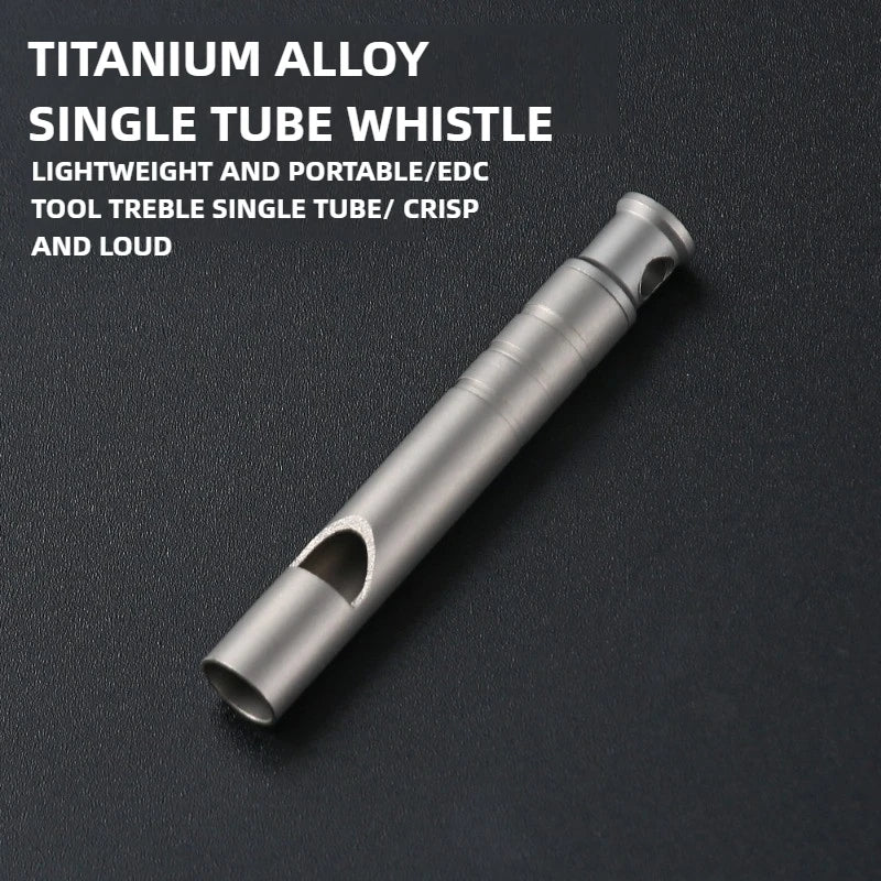 Titanium Survival Whistle Ultra Lightweight Emergency Tool for Outdoor Safety