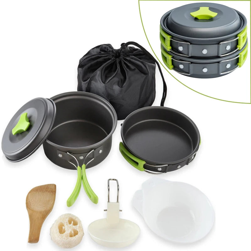 Camping Cookware Set – Lightweight Portable Outdoor Cooking Kit for Hikers & Backpackers
