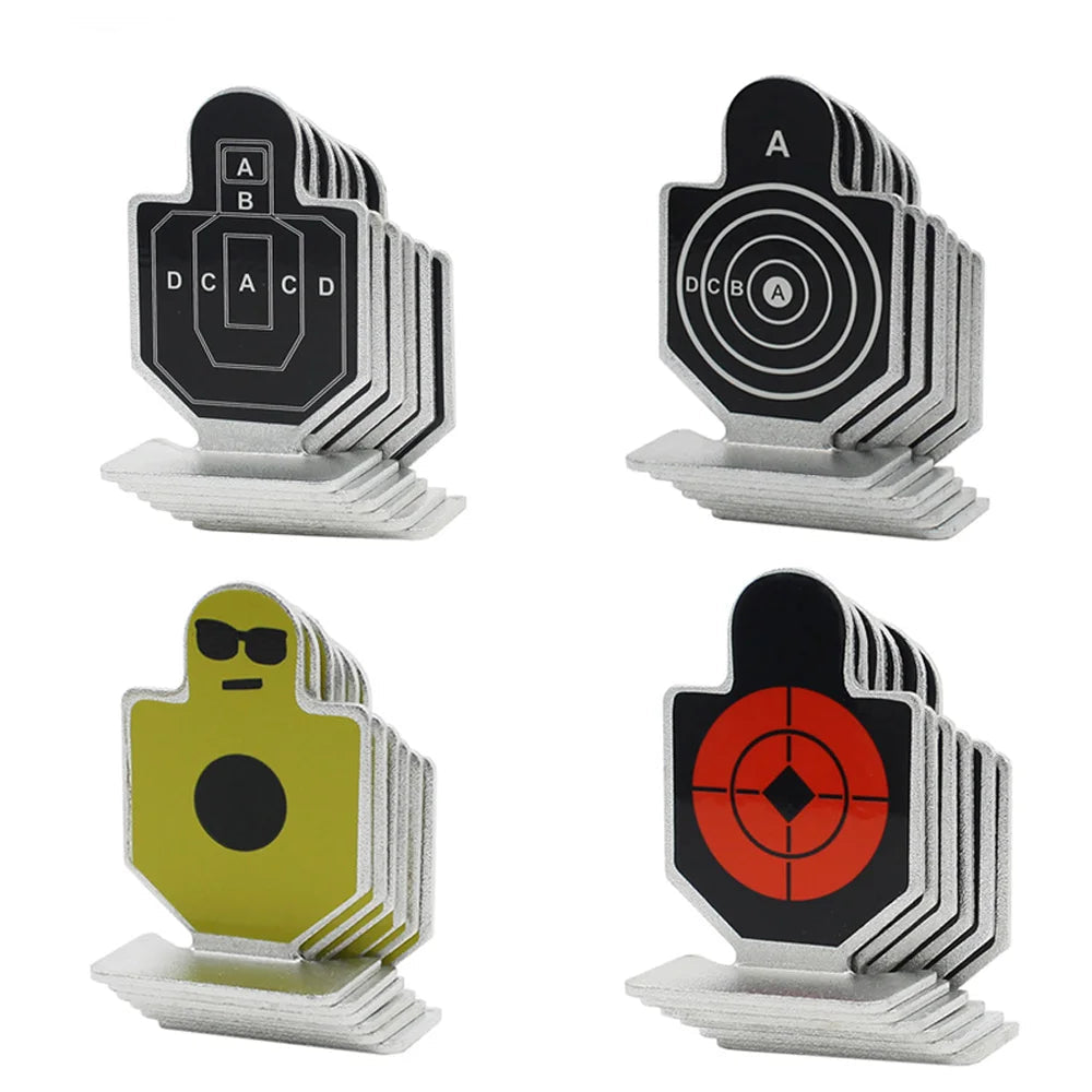 6Pcs Tactical Shooting Target Set - Durable Metal Targets for Hunting and Airsoft Practice