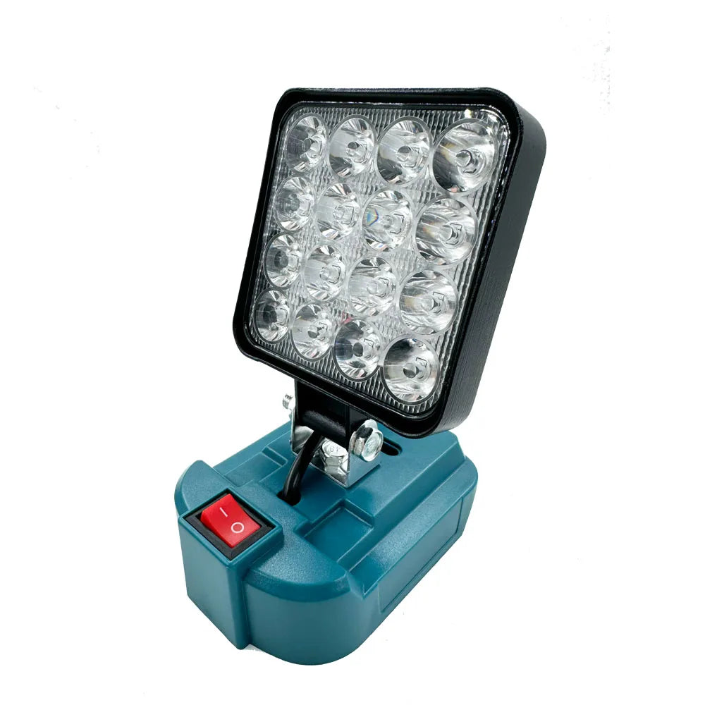 Outdoor Flood Light 3-Inch Work Light for Makita 14.4V & 18V Li-ion Battery