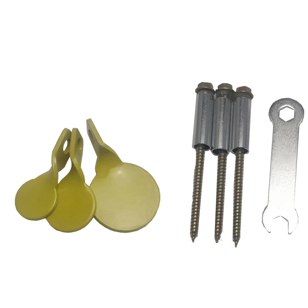 3-Piece Yellow Steel Target Plate Set – Varying Sizes with Mounting Screws