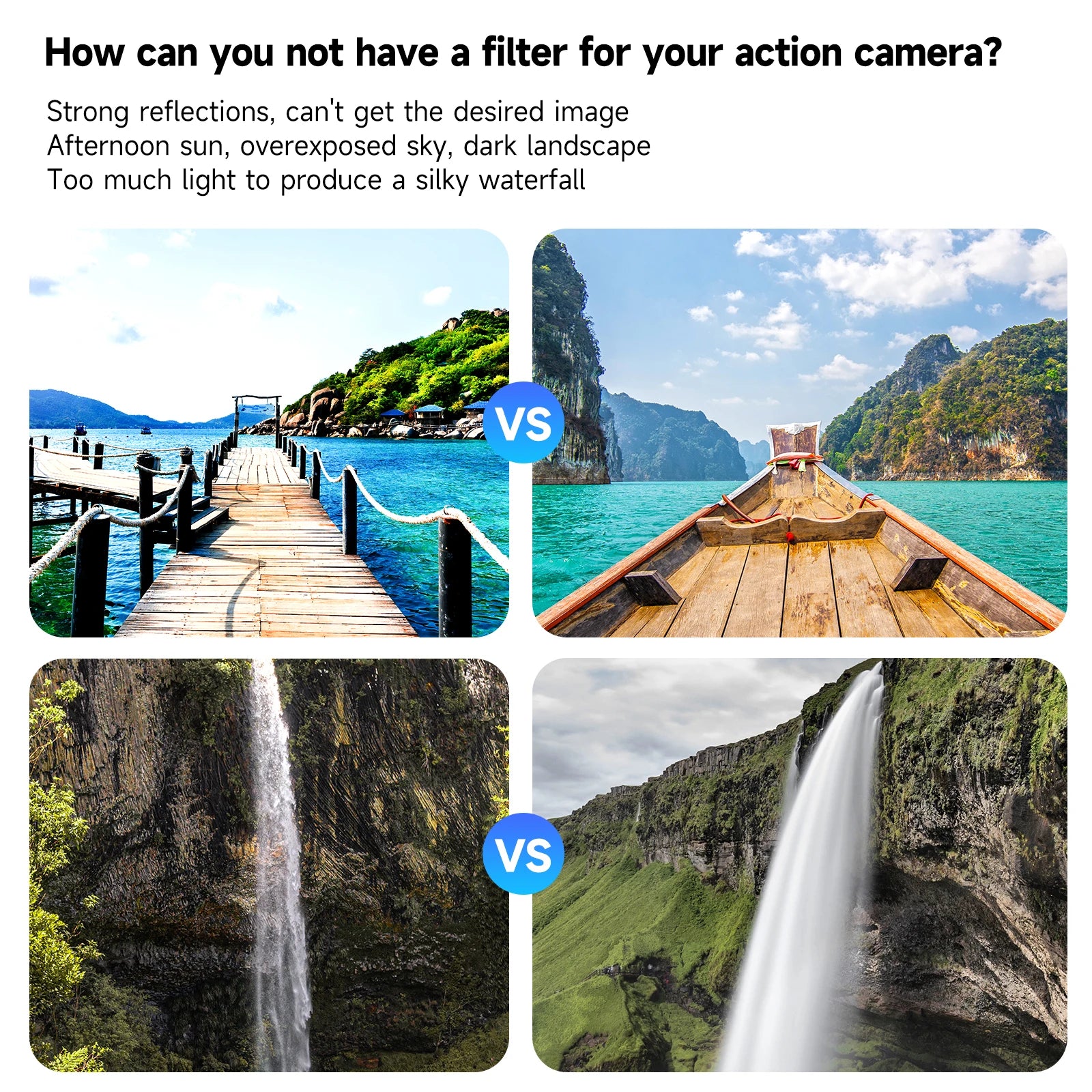 Action Camera Filter Set ND8 ND16 ND32 CPL for DJI OSMO Action 3/4/5Pro