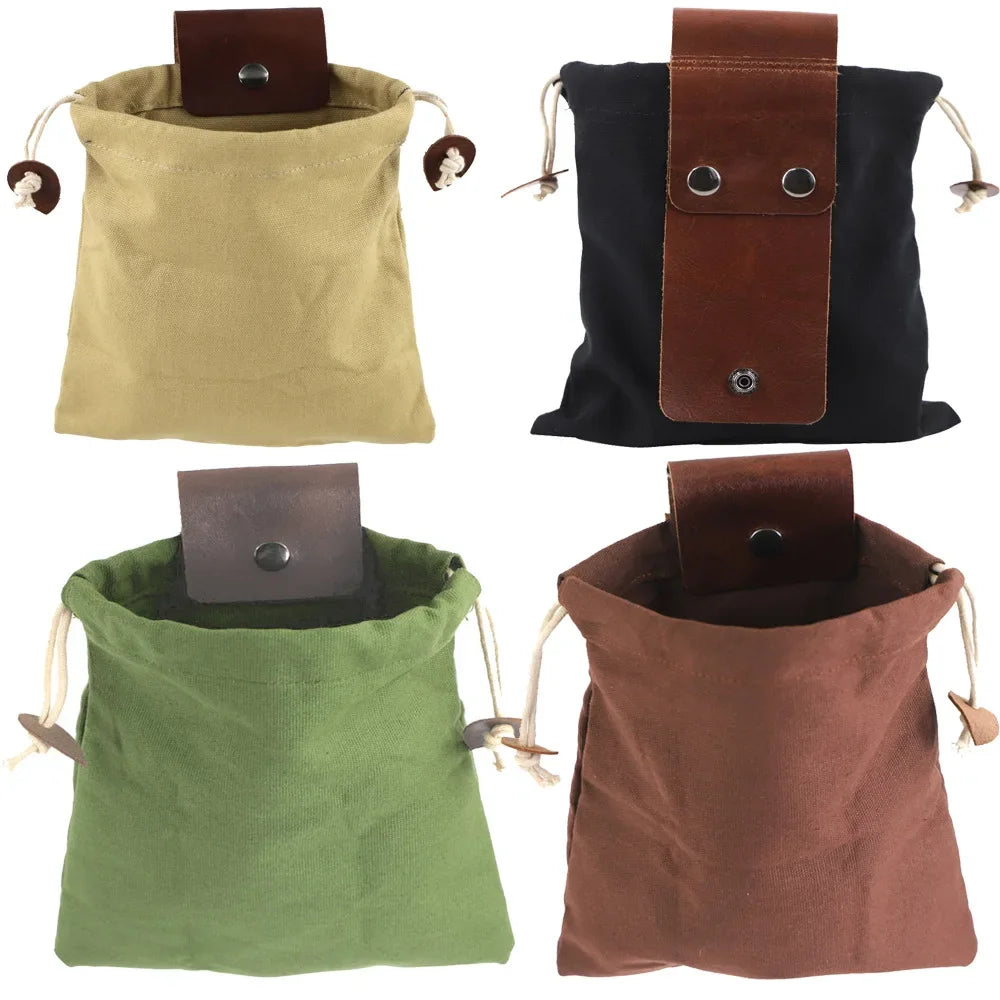 Outdoor leather bushcraft pouch – ideal for foraging, gardening and camping
