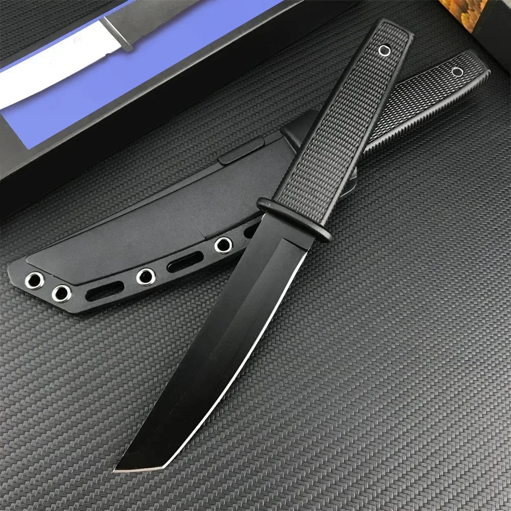 EDC Black and White Outdoor Knife – High Hardness Camping Tool