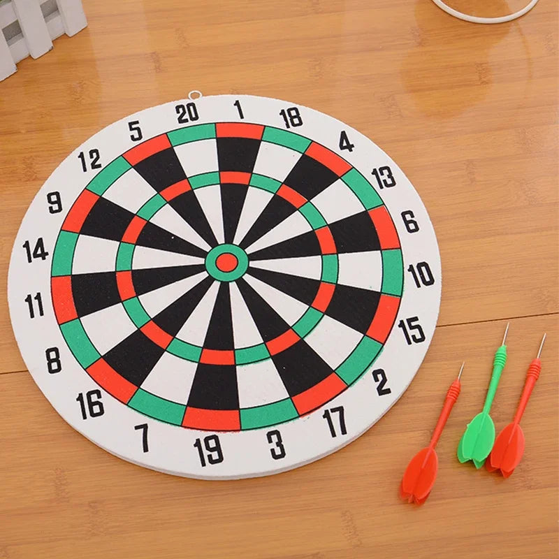 29.5 cm double-sided foam dart board – Wall-mounted toy dart set with 3 darts