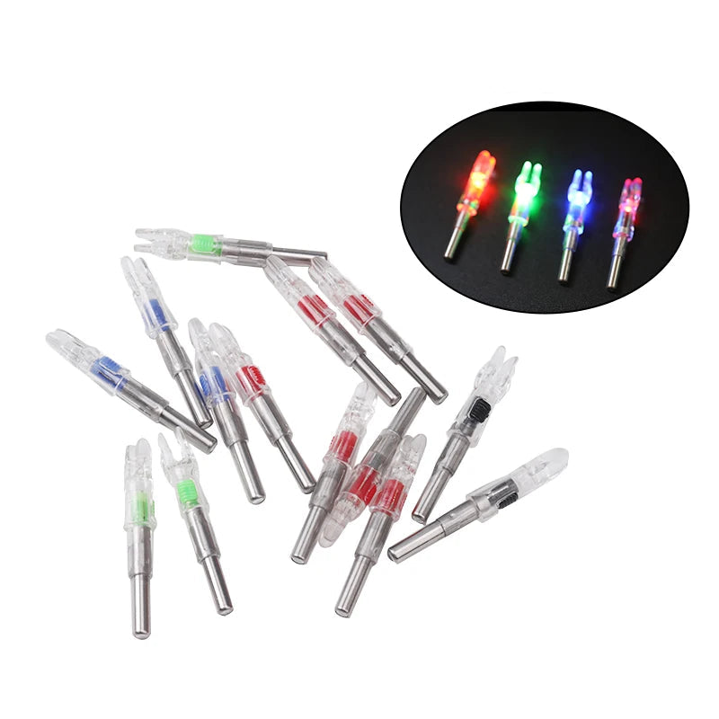 Lighted Arrow Nocks – 6/12pcs LED Arrow Tail for ID 6.2mm Hunting & Shooting