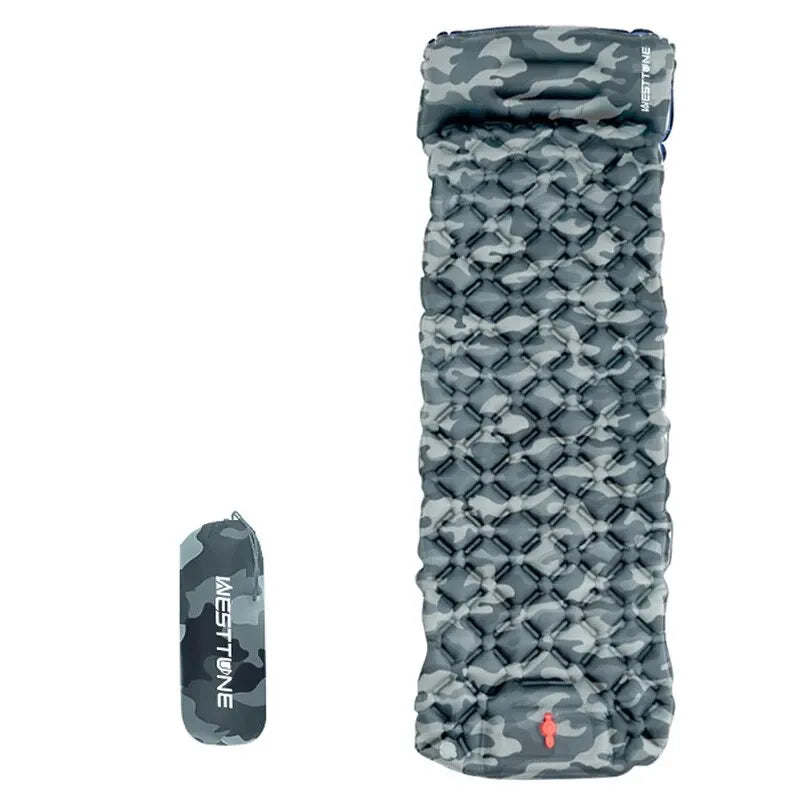 Ultralight Camping Sleeping Pad with Pillow and Built-In Pump for Hiking