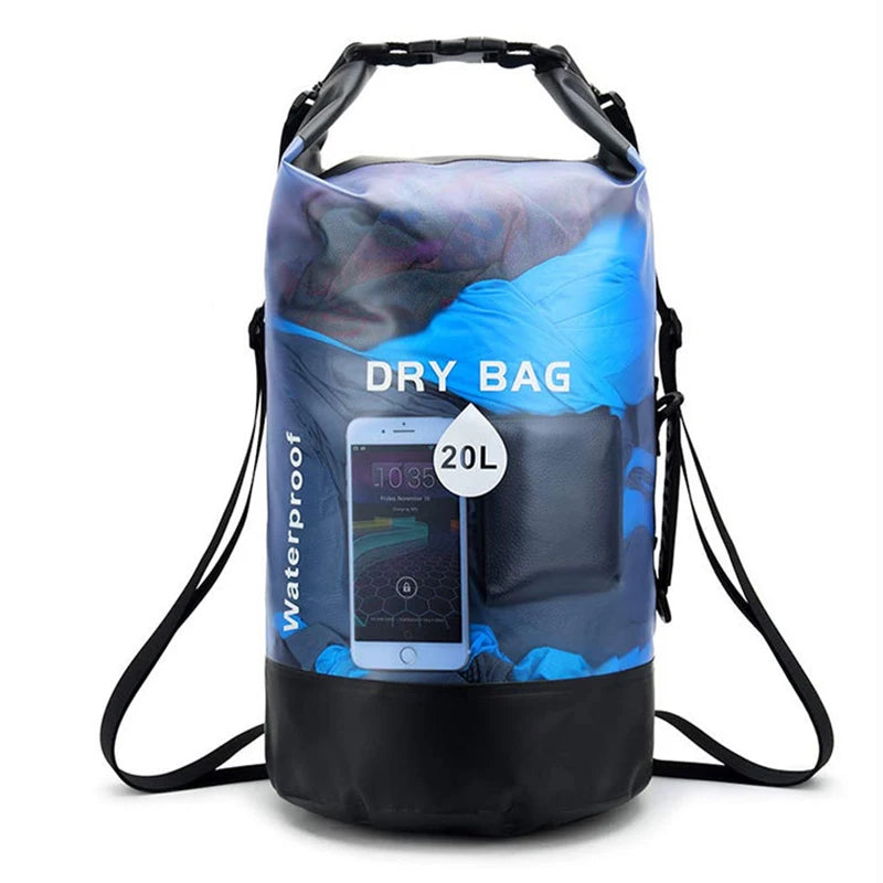 Waterproof Dry Bag 10L/20L for Kayaking, Trekking & Beach Storage