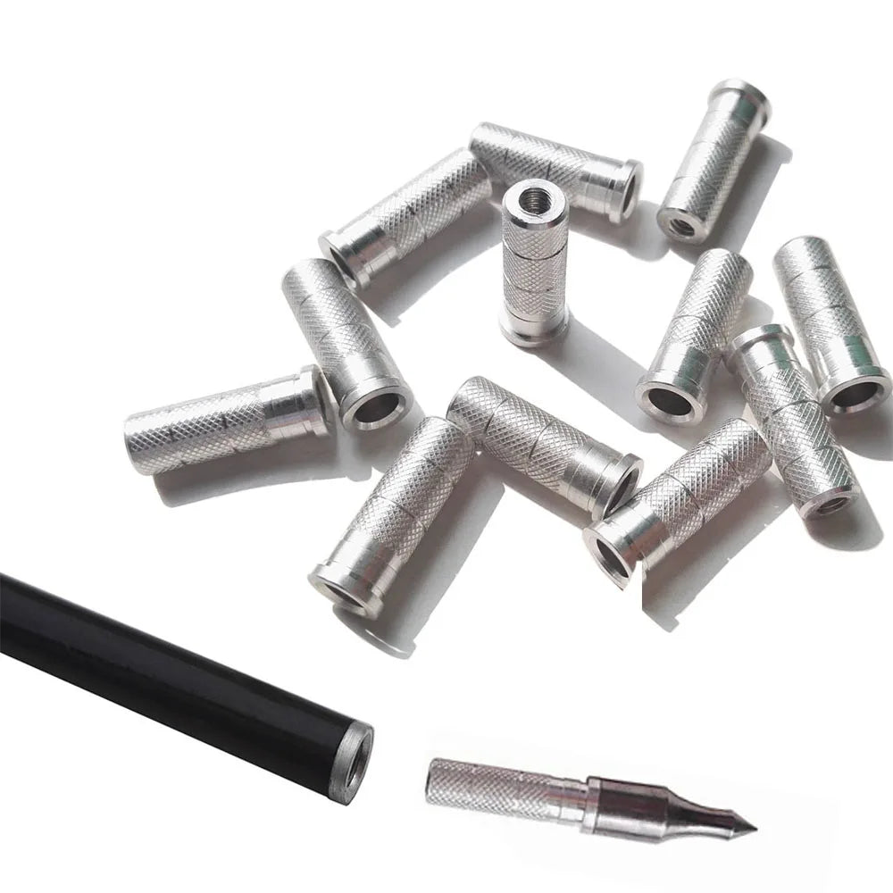 6.2mm Aviation Aluminium Arrow Insert Caps – Fits Broadheads for Carbon, Fiberglass, and Aluminum Arrows