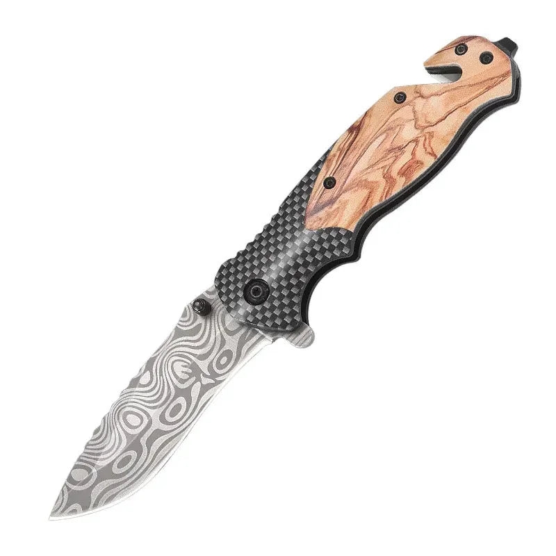 Stainless Steel Folding Outdoor Knife – High Hardness Camping Survival Folding Knife