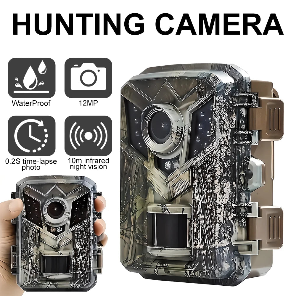 DL006 Mini Trail Camera – 1080P Night Vision Wildlife Scouting Cam with Waterproof Design