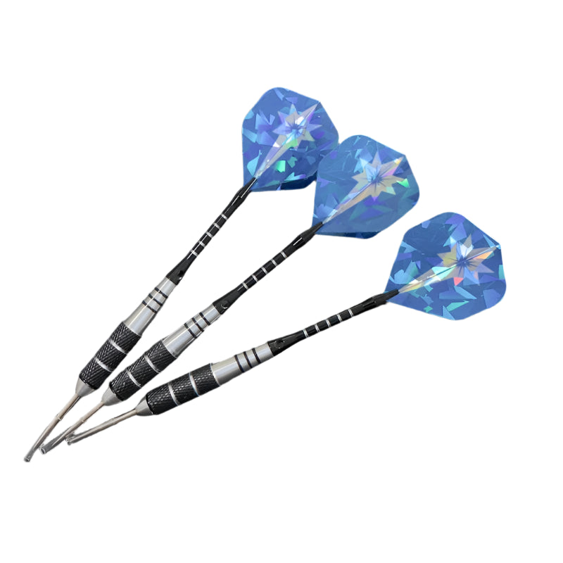 3 pcs 22g professional steel-tip darts – precision design with black aluminium shafts