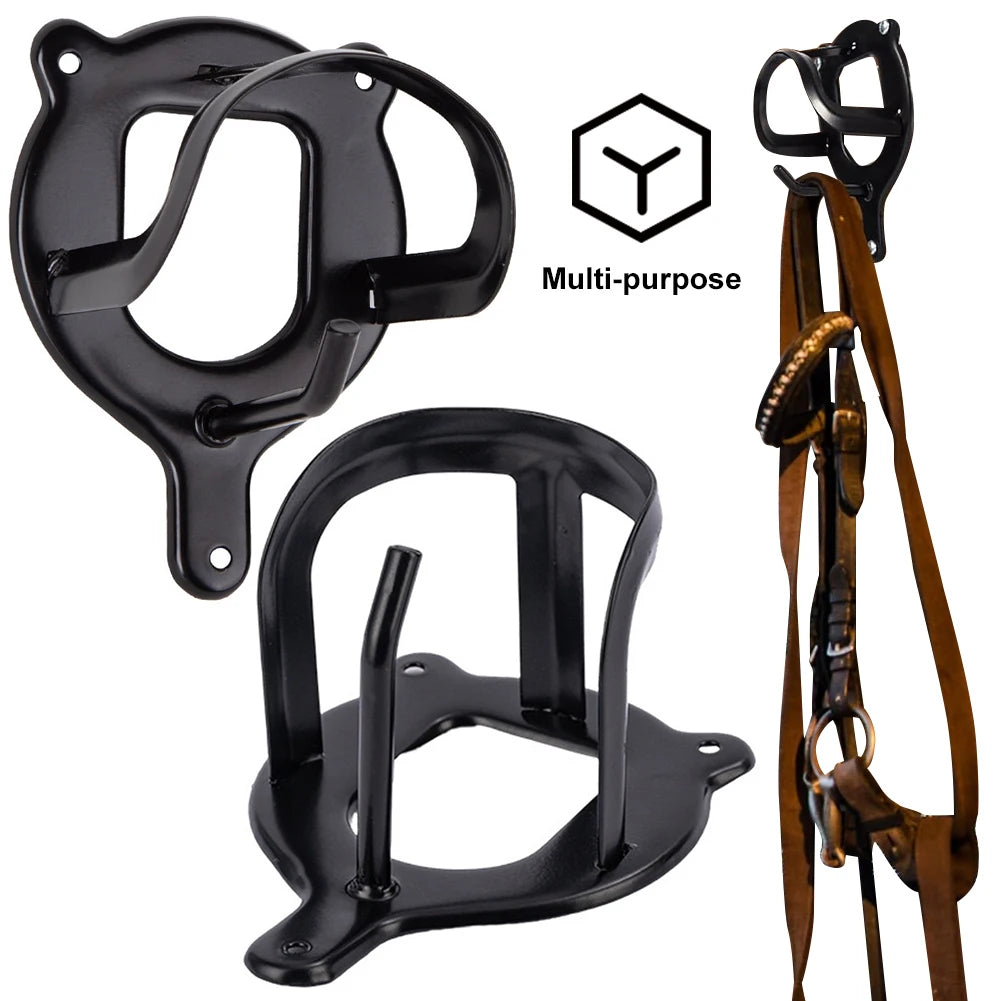 Horse Bridle Rack – Metal Bridle Bracket with Tubes & Screws for Tack Storage, Halter Hanger