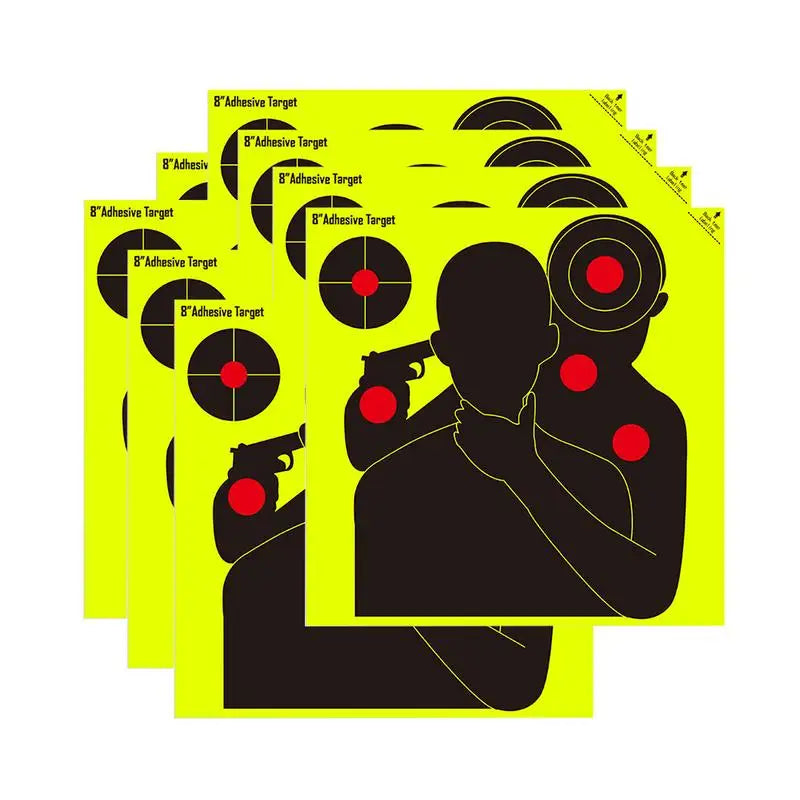 Splatter Shooting Target Stickers (8 Inch) – High Visibility Practice Aiming Stickers