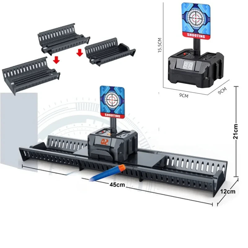 Targets for Nerf Guns – Auto Reset Electric Shooting Target with Sound & Light for Kids