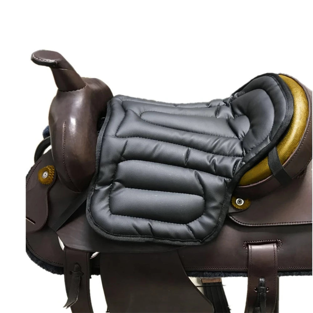 Horse Riding Saddle Pad – Artificial Leather Shock-Absorbing Equestrian Seat Cushion