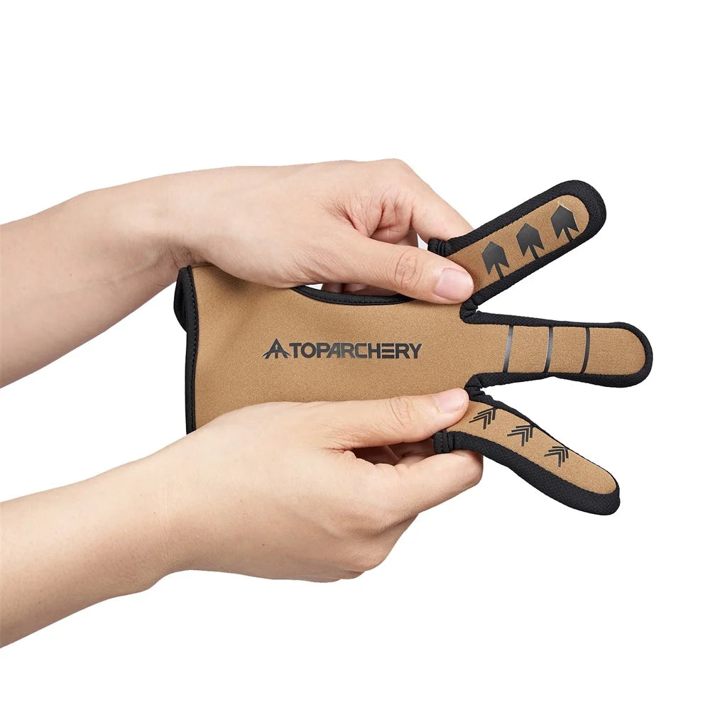 Three Finger Shooting Glove – Durable Archery Protection for Men & Women