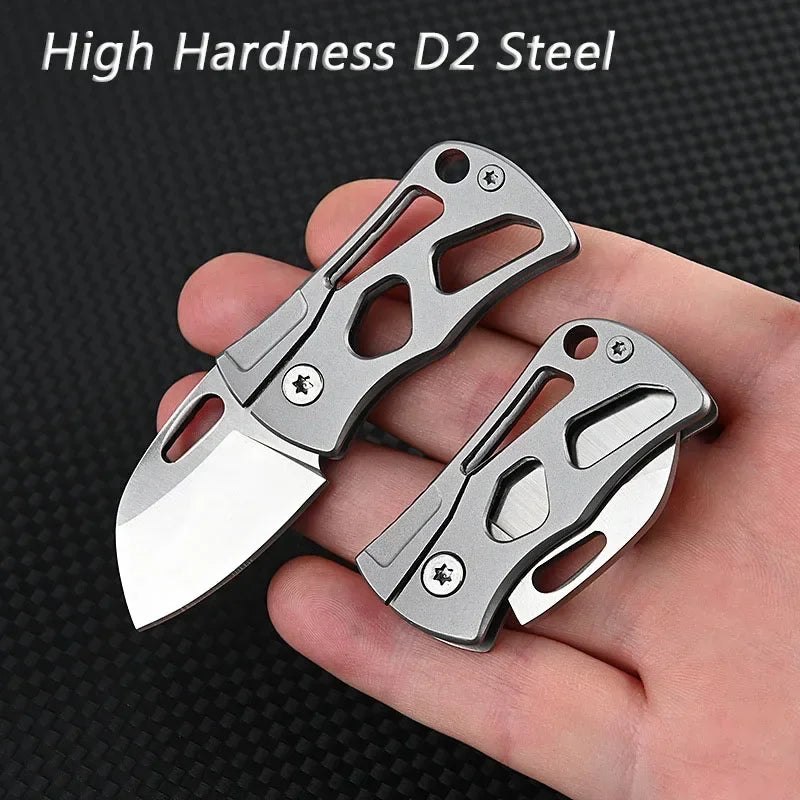 D2 Stainless Steel Mini Folding Knife – Compact EDC Pocket Tool