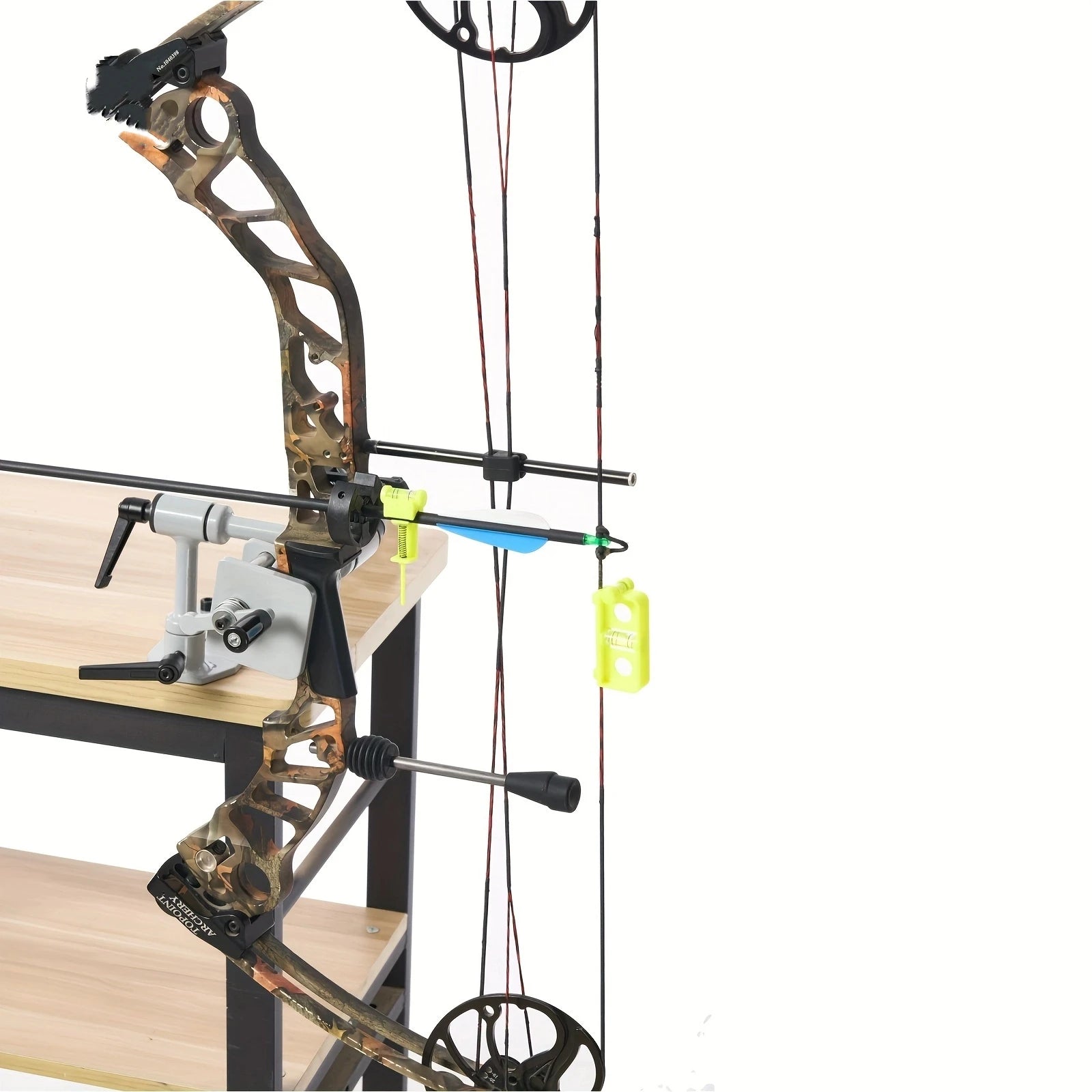 Bow Vise 360° Adjustable Mount Tool with Level Kit for Compound Bow Tuning