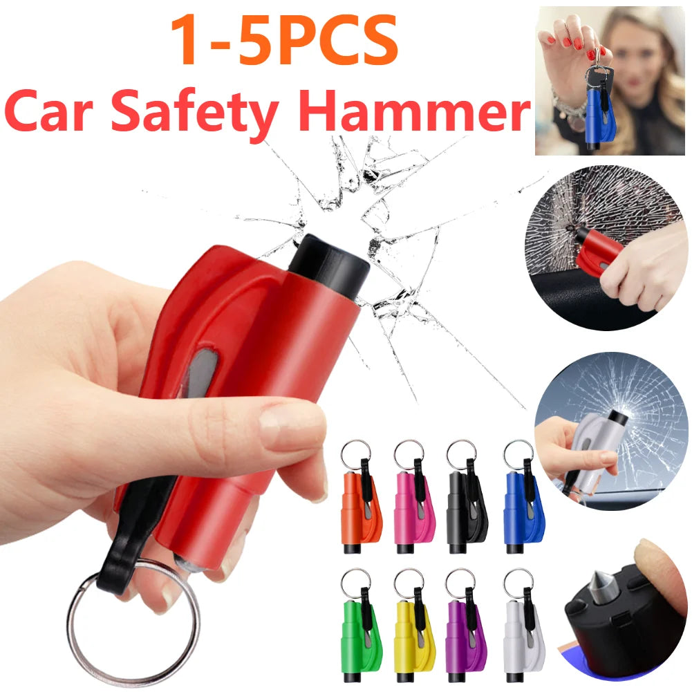 Auto Emergency Glass Breaker Keychain with Seatbelt Cutter – Car Escape Tool for Quick Rescue