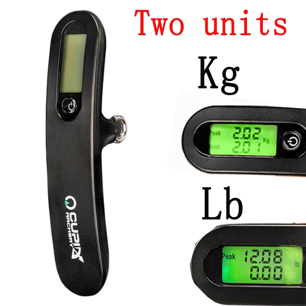 Archery LED Bow Scale 110lbs – Draw Weight Measuring Tool for Compound & Recurve Bows