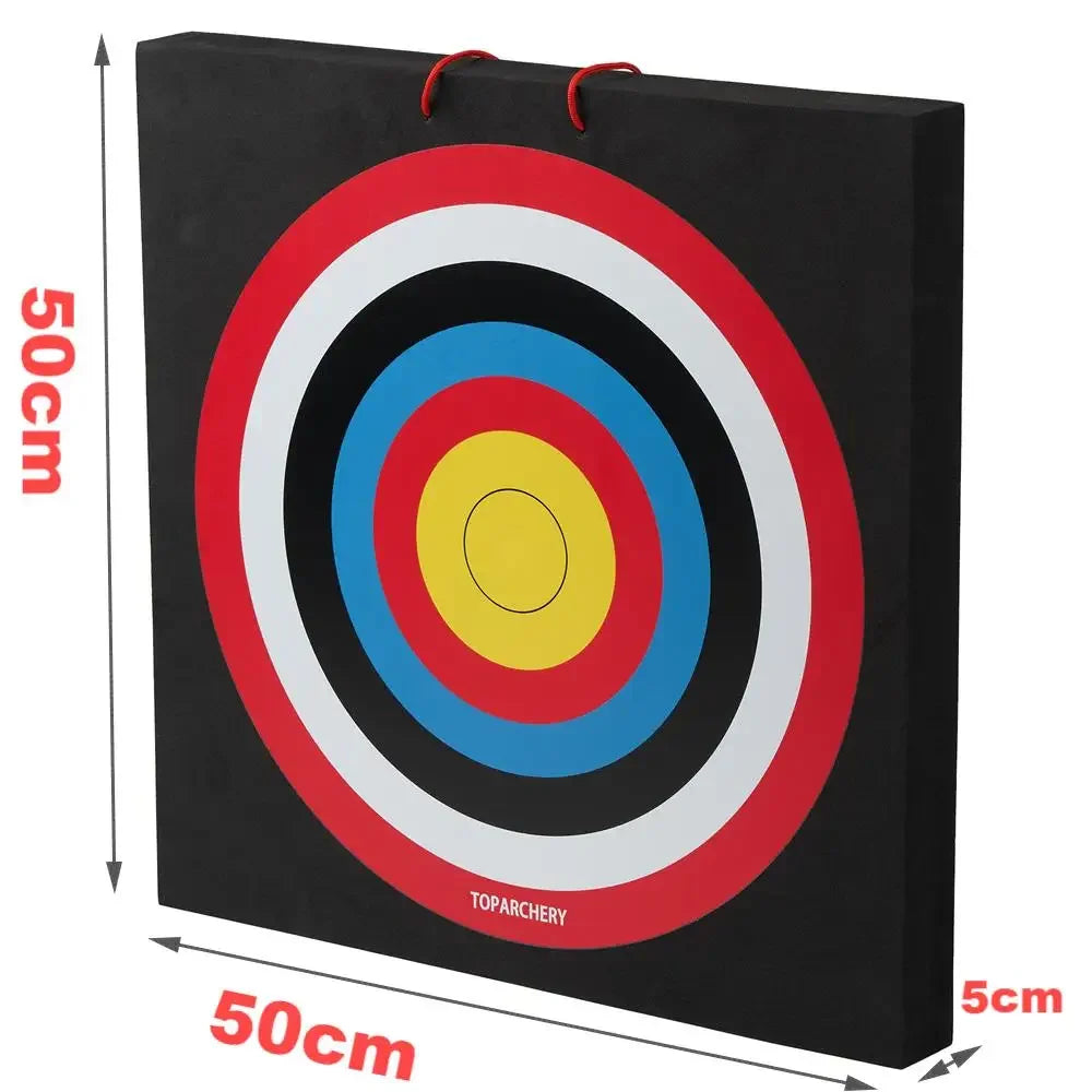 Archery EVA Target Foam – 50x50x5cm Printed Face for Recurve & Compound Bow Hunting Practice
