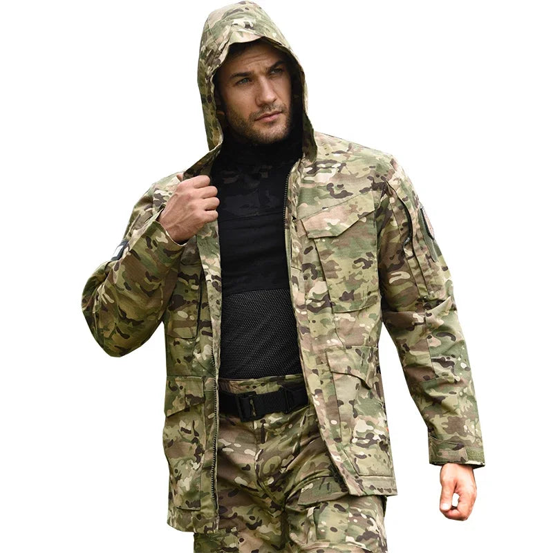 HAN WILD Waterproof Tactical Jacket, Windproof Hunting & Outdoor Coat, Hunting Clothing, Windbreaker