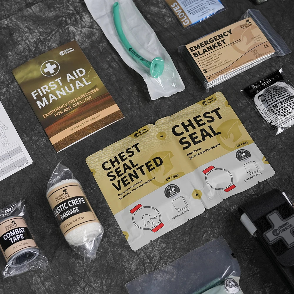 Rhino Rescue Tactical Trauma Kit, Emergency First Aid Bleeding Control, Tactical IFAK For First Aid